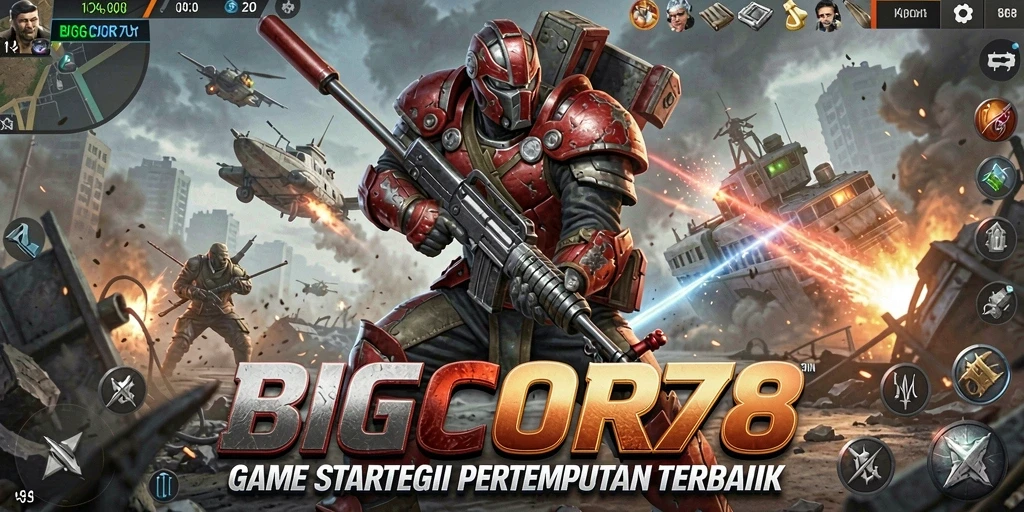 Tangkapan layar menampilkan pertempuran menegangkan dalam BIGCOR78 dengan strategi cerdas.
