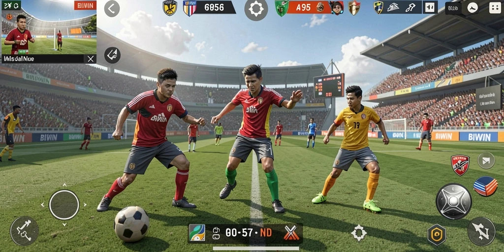 Tampilan grafis menarik dalam gameplay olahraga BIWIN.