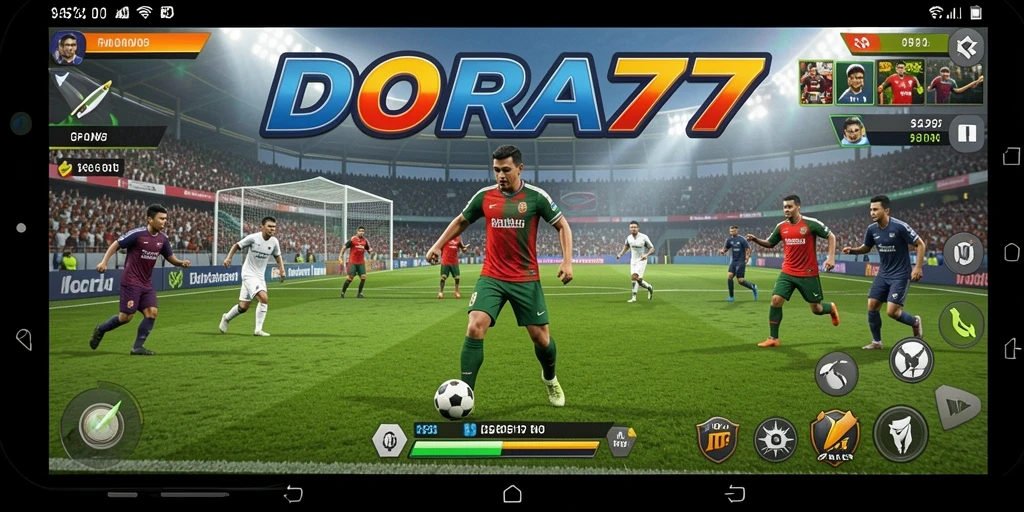 Screenshot DORA77 menampilkan aksi seru dalam bermain olahraga.