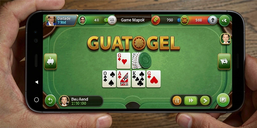 Tampilan gameplay GUATOGEL yang menarik saat bermain Gaple.
