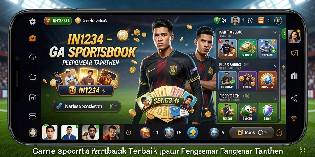 Tampilan aplikasi Sportsbook IN1234 yang menarik dan interaktif.