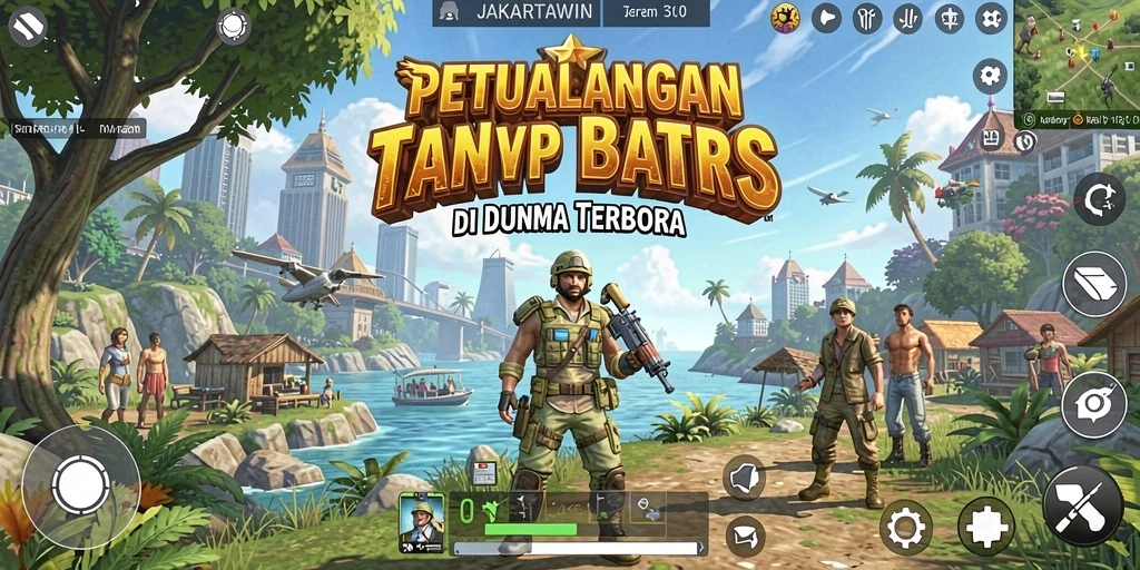 Gameplay JAKARTAWIN dalam dunia terbuka yang menakjubkan.