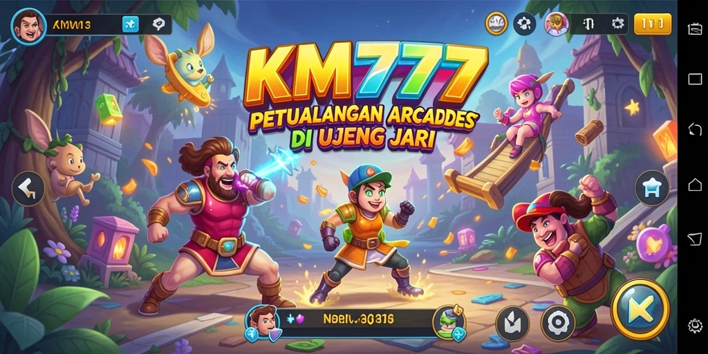 Tampilan seru dari gameplay arcade yang penuh aksi.