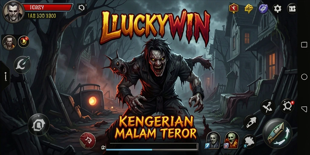 Tampilan gameplay LUCKYWIN yang menyeramkan dan penuh ketegangan.