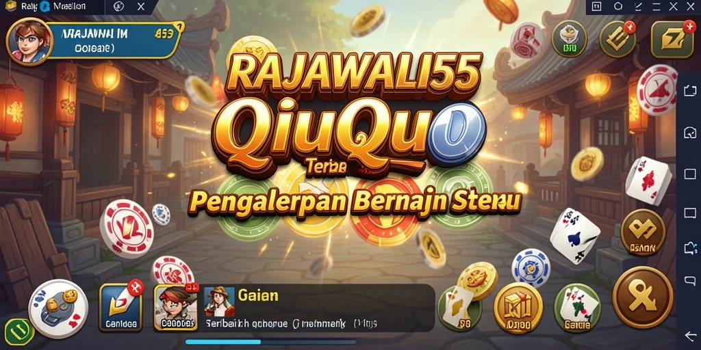 Screenshot gameplay RAJAWALI55 menampilkan suasana bermain QiuQiu yang seru.