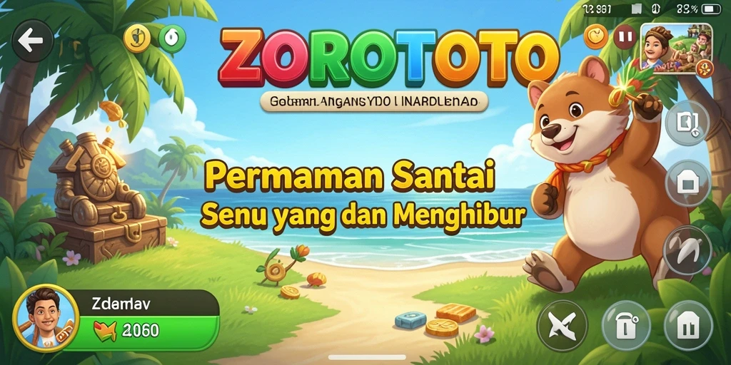 Tangkapan layar gameplay ZOROTOTO yang penuh warna dan menantang.